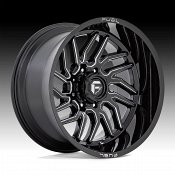 Fuel Hurricane D807 Gloss Black Milled Custom Truck Wheels